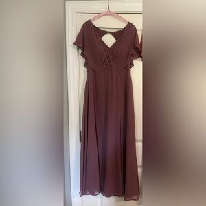 Azazie Dusty Rose Maxi Dress